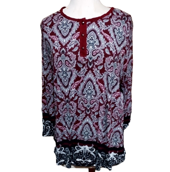 Cato xl Top Shirt Tank Ruffle Stretch Comfort Casual Boho Bohemian Cottagecore d - Picture 1 of 3
